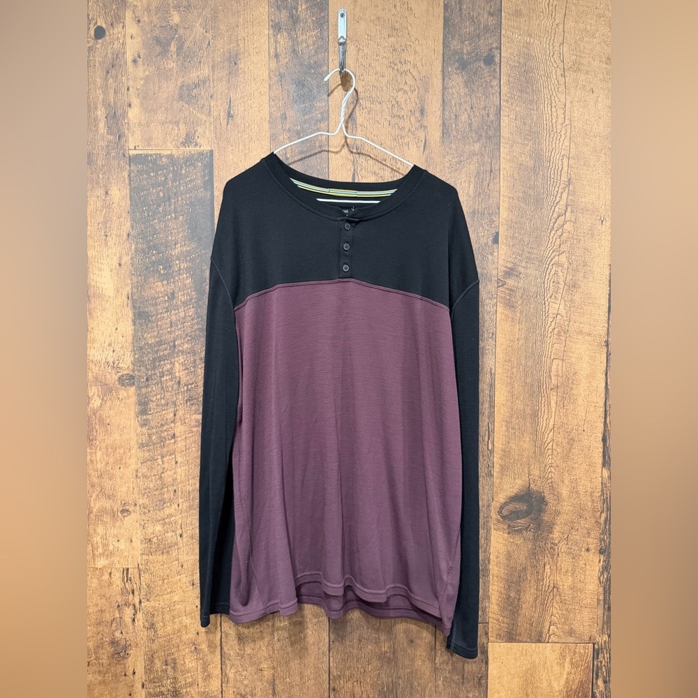 Smartwool Men's Merino Sport 150 Long Sleeve Henley shirt XXL EUC